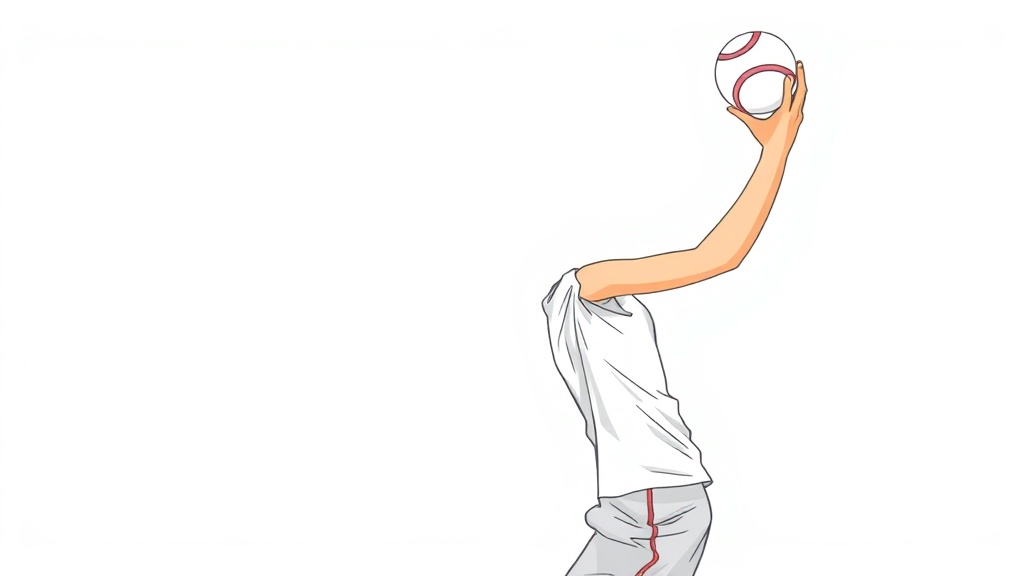 언더핸드 서브 동작을 측면에서 본 자세 구조